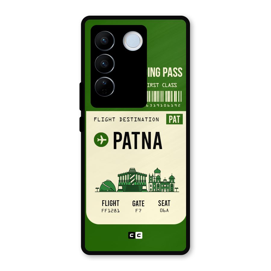 Patna Boarding Pass Metal Back Case for Vivo V27 Pro