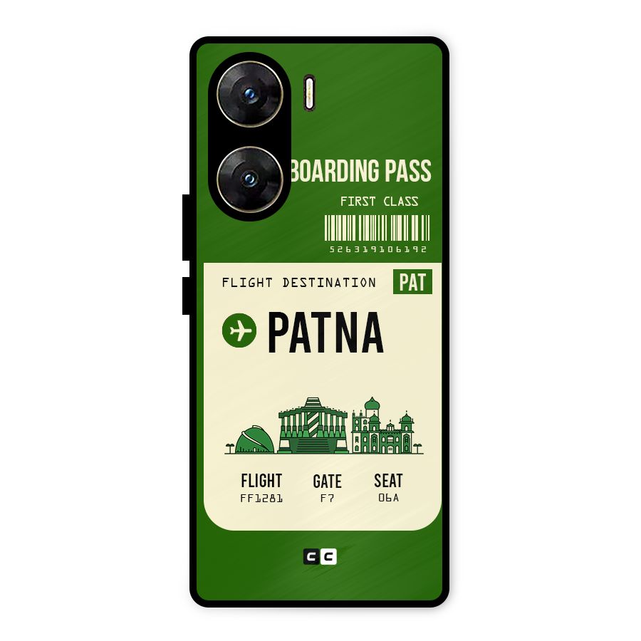 Patna Boarding Pass Metal Back Case for Vivo V29e