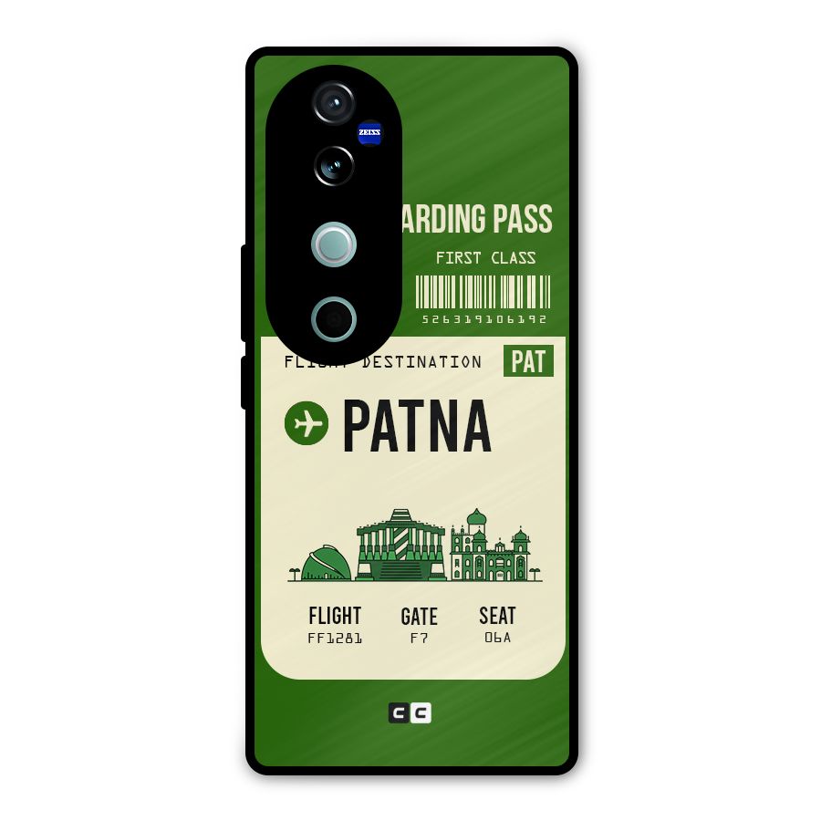 Patna Boarding Pass Metal Back Case for Vivo V40