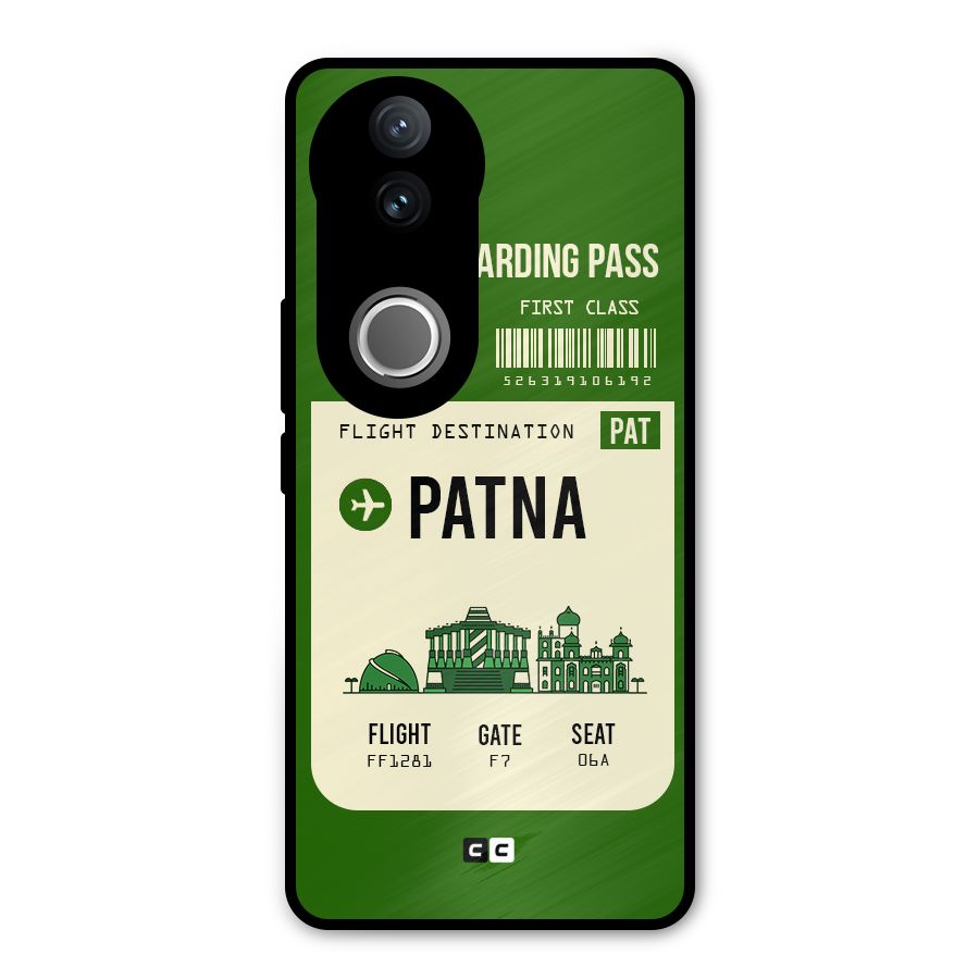 Patna Boarding Pass Metal Back Case for Vivo V50