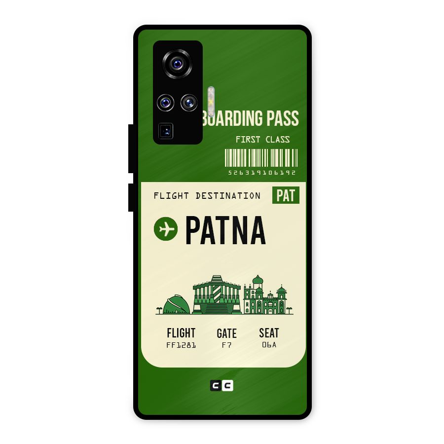 Patna Boarding Pass Metal Back Case for Vivo X50 Pro