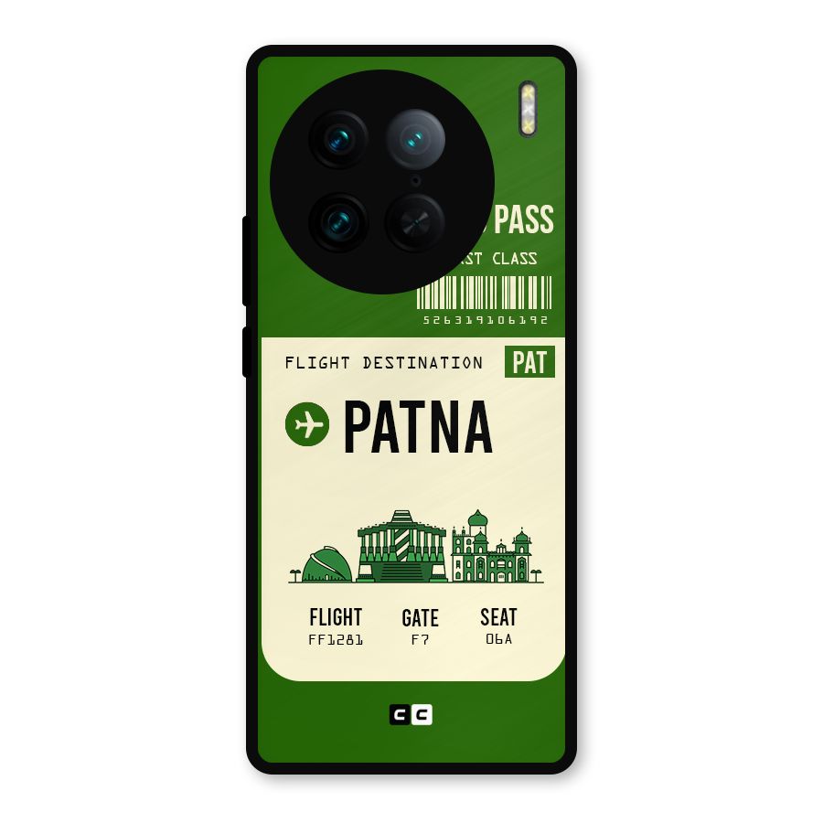 Patna Boarding Pass Metal Back Case for Vivo X90 Pro