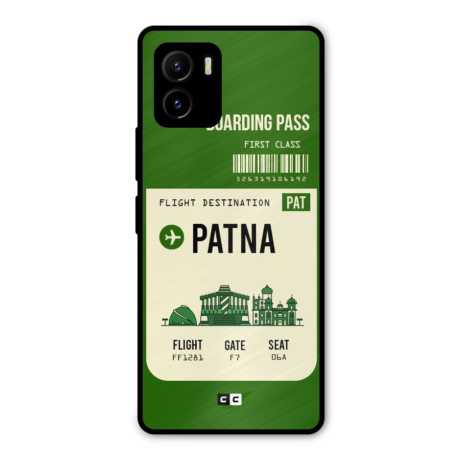 Patna Boarding Pass Metal Back Case for Vivo Y15s
