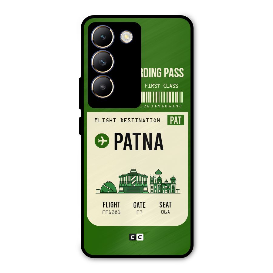 Patna Boarding Pass Metal Back Case for Vivo Y200e