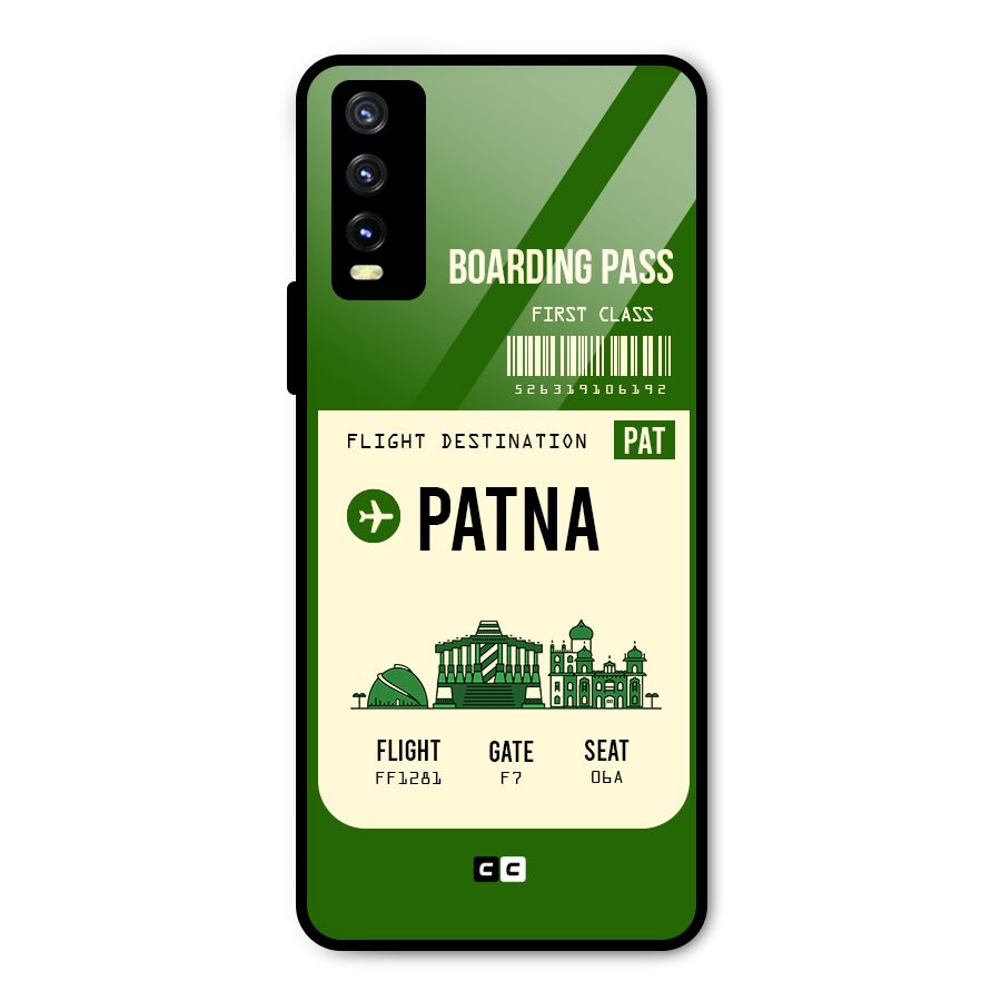 Patna Boarding Pass Metal Back Case for Vivo Y20g