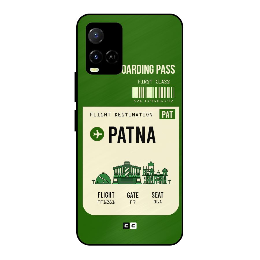 Patna Boarding Pass Metal Back Case for Vivo Y21