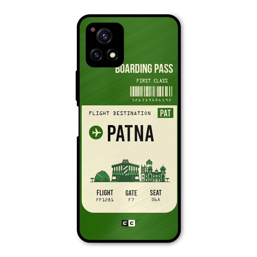 Patna Boarding Pass Metal Back Case for Vivo Y72 5G