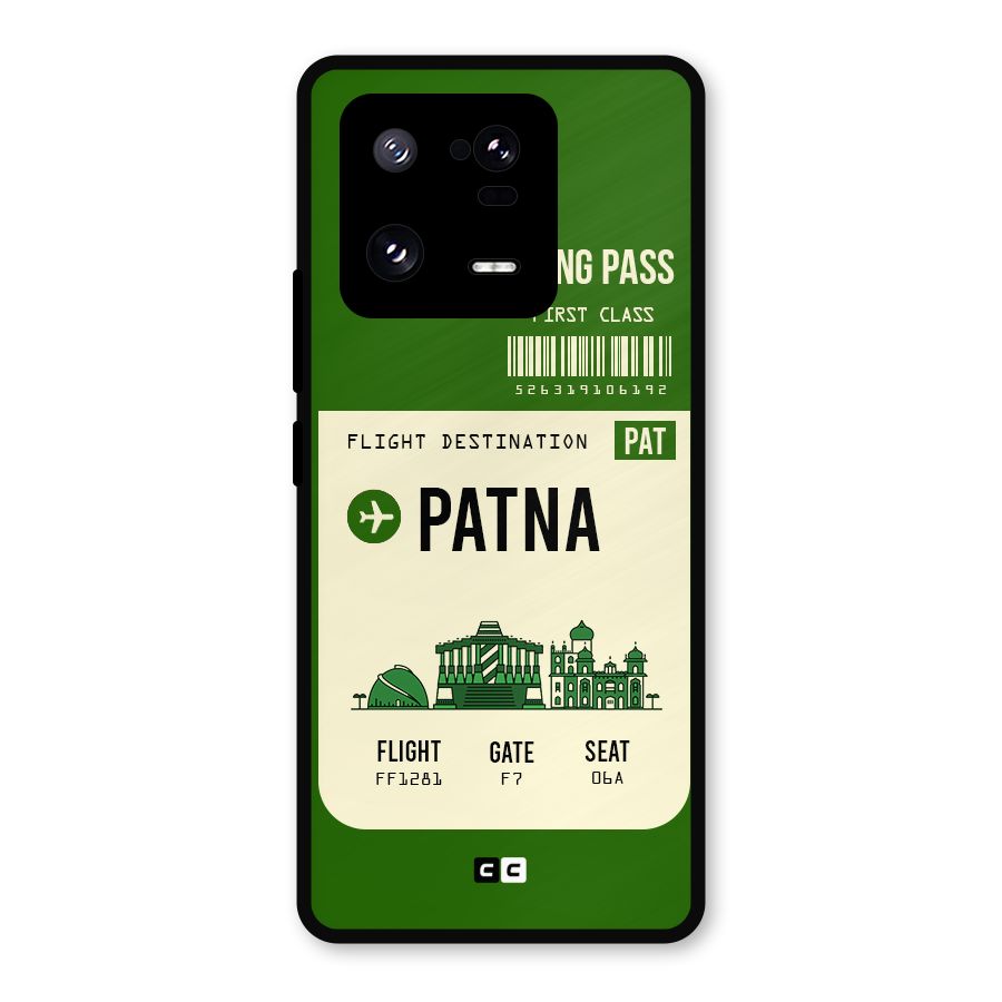 Patna Boarding Pass Metal Back Case for Xiaomi 13 Pro