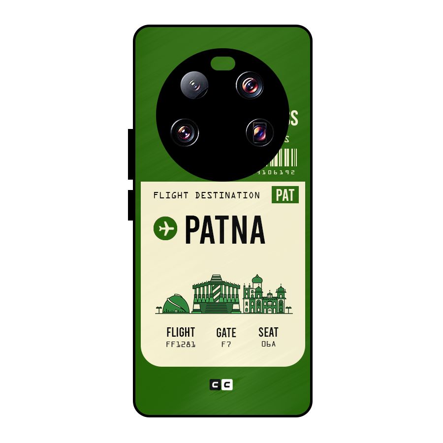 Patna Boarding Pass Metal Back Case for Xiaomi 13 Ultra