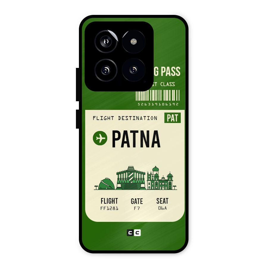 Patna Boarding Pass Metal Back Case for Xiaomi 14