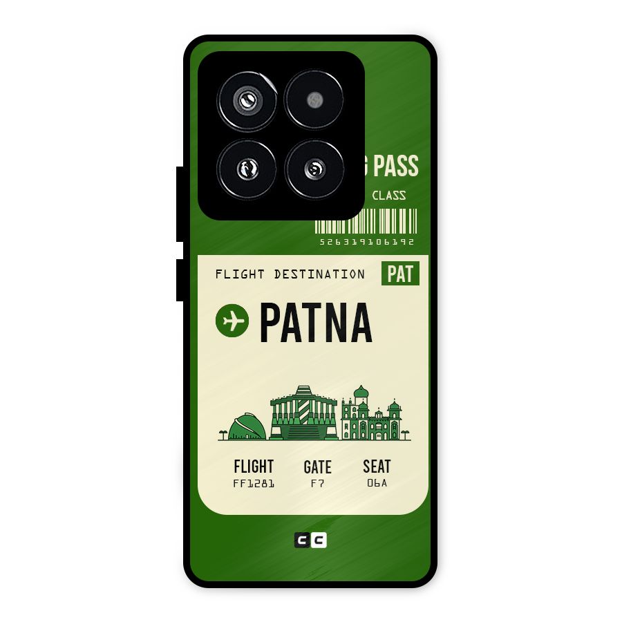 Patna Boarding Pass Metal Back Case for Xiaomi 14 Pro