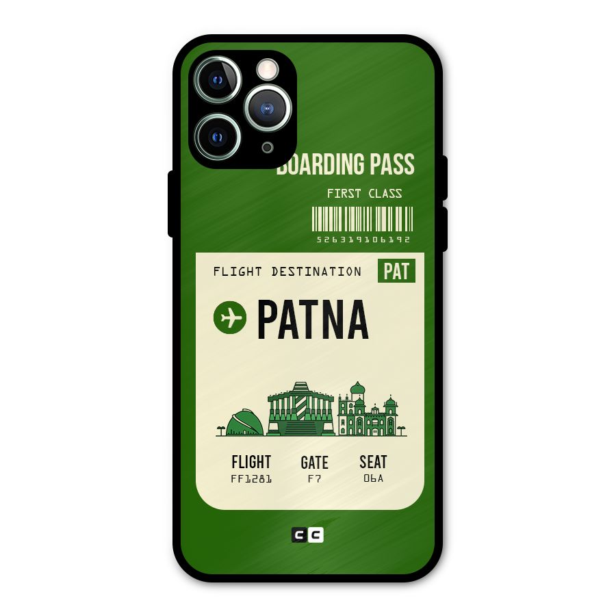 Patna Boarding Pass Metal Back Case for iPhone 11 Pro Max