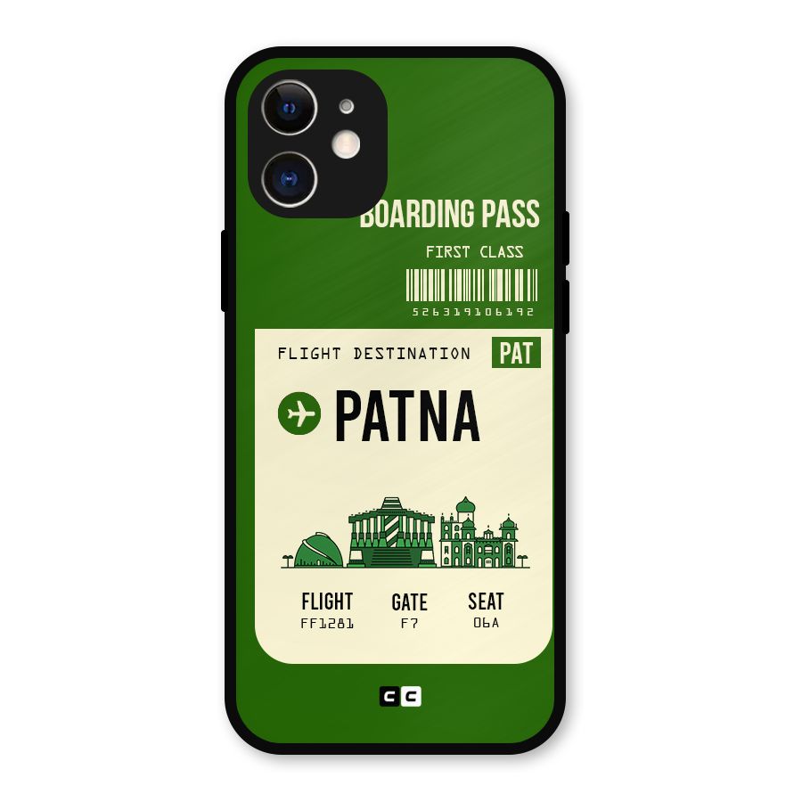 Patna Boarding Pass Metal Back Case for iPhone 12