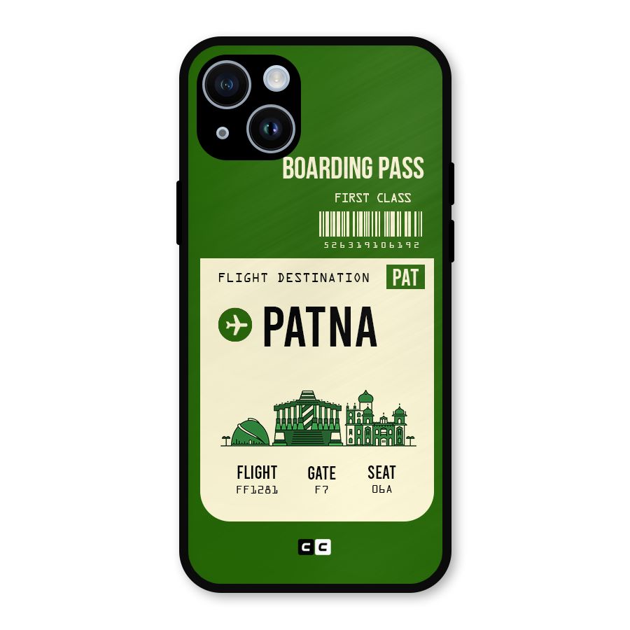 Patna Boarding Pass Metal Back Case for iPhone 14