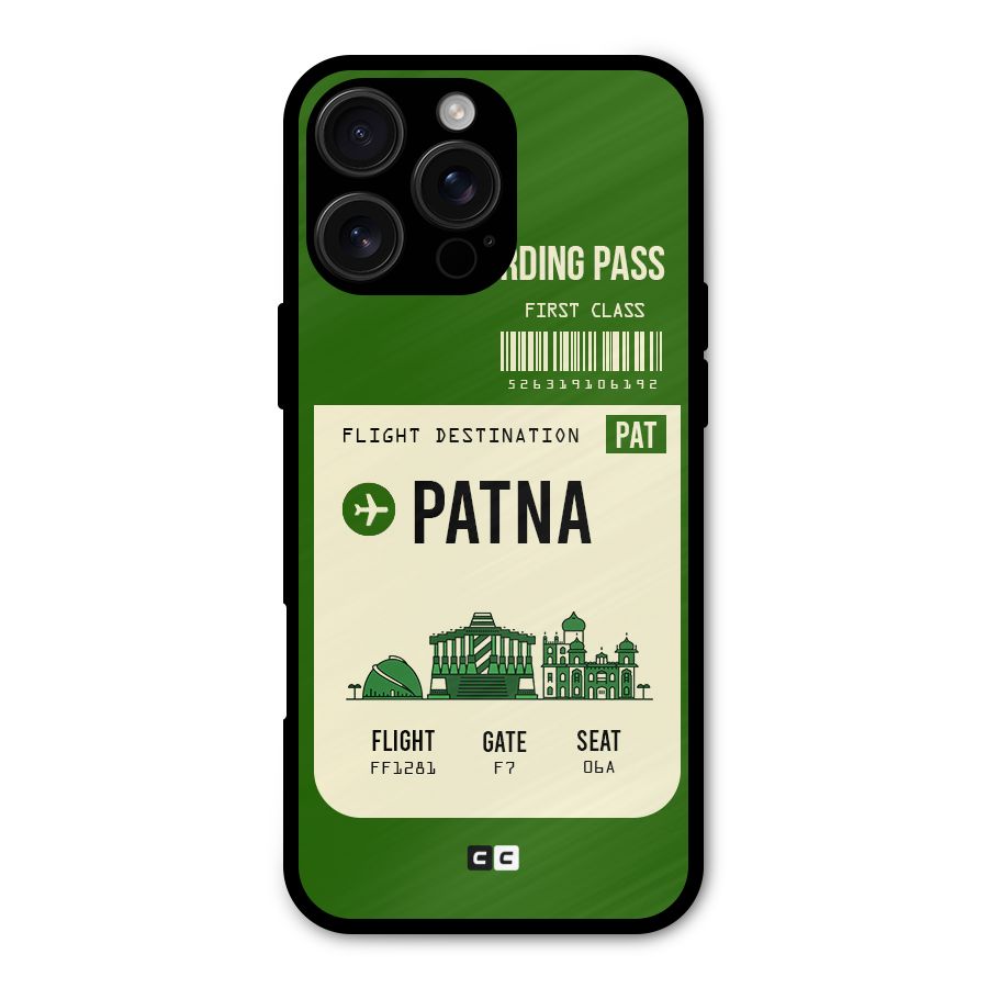 Patna Boarding Pass Metal Back Case for iPhone 16 Pro Max