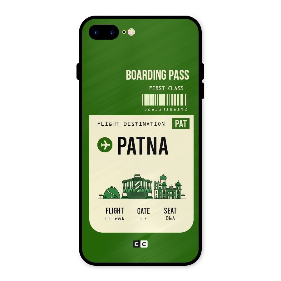 Patna Boarding Pass Metal Back Case for iPhone 8 Plus