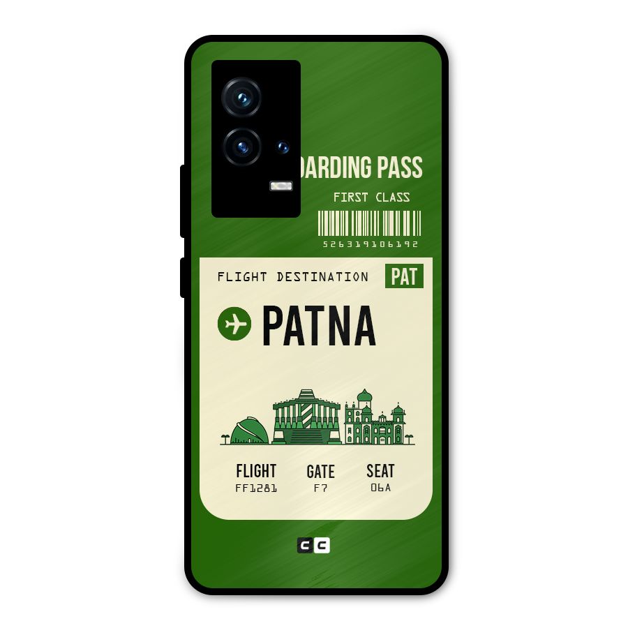 Patna Boarding Pass Metal Back Case for iQOO 9 5G