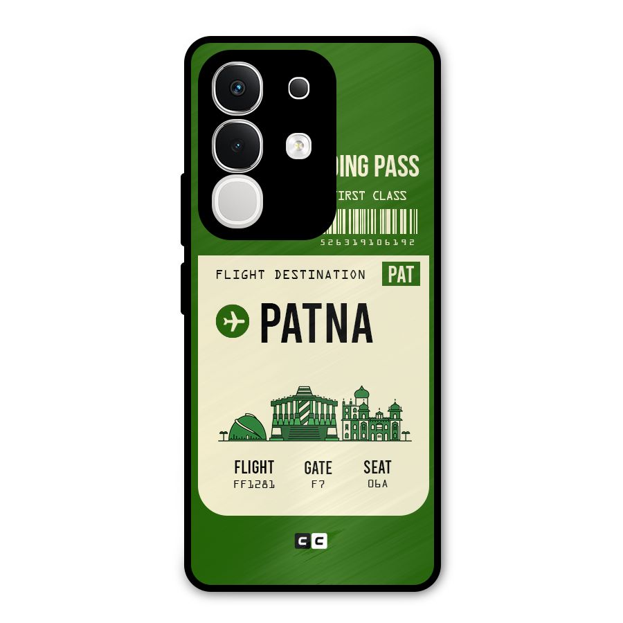 Patna Boarding Pass Metal Back Case for iQOO Z10x