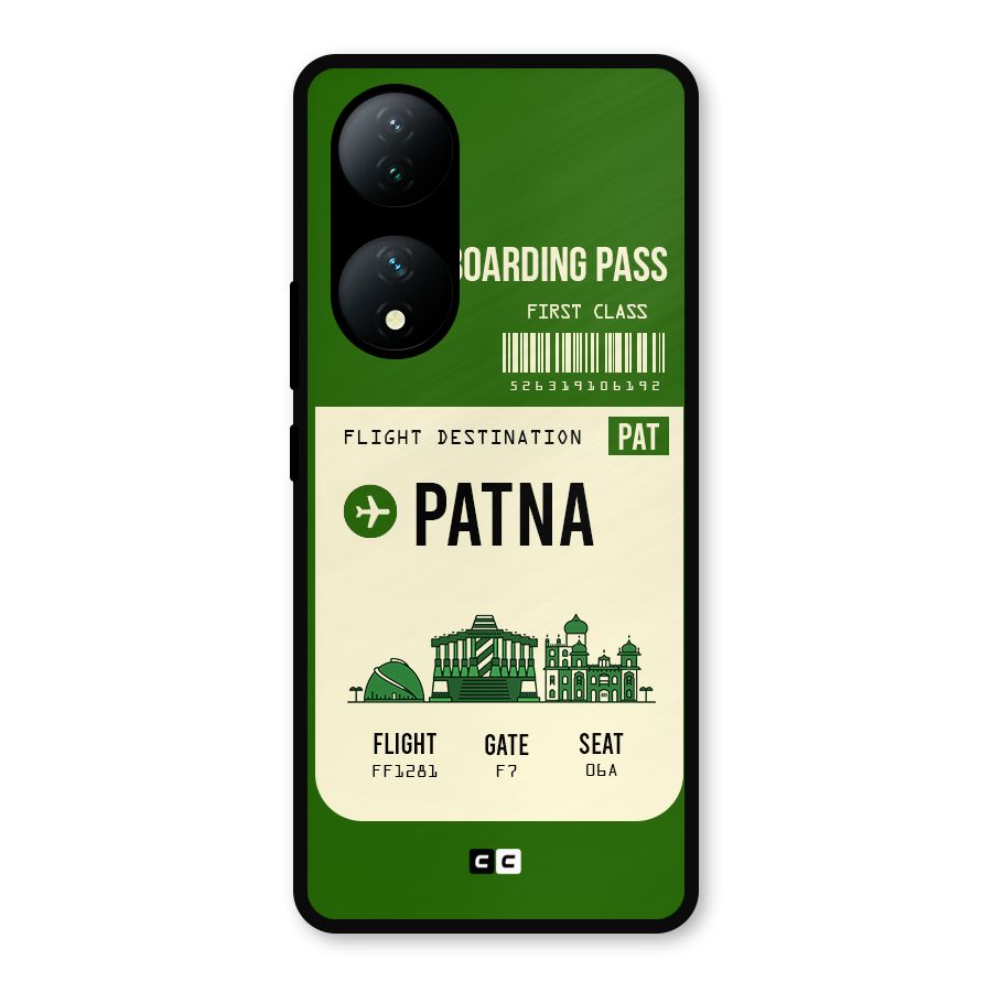 Patna Boarding Pass Metal Back Case for iQOO Z7s
