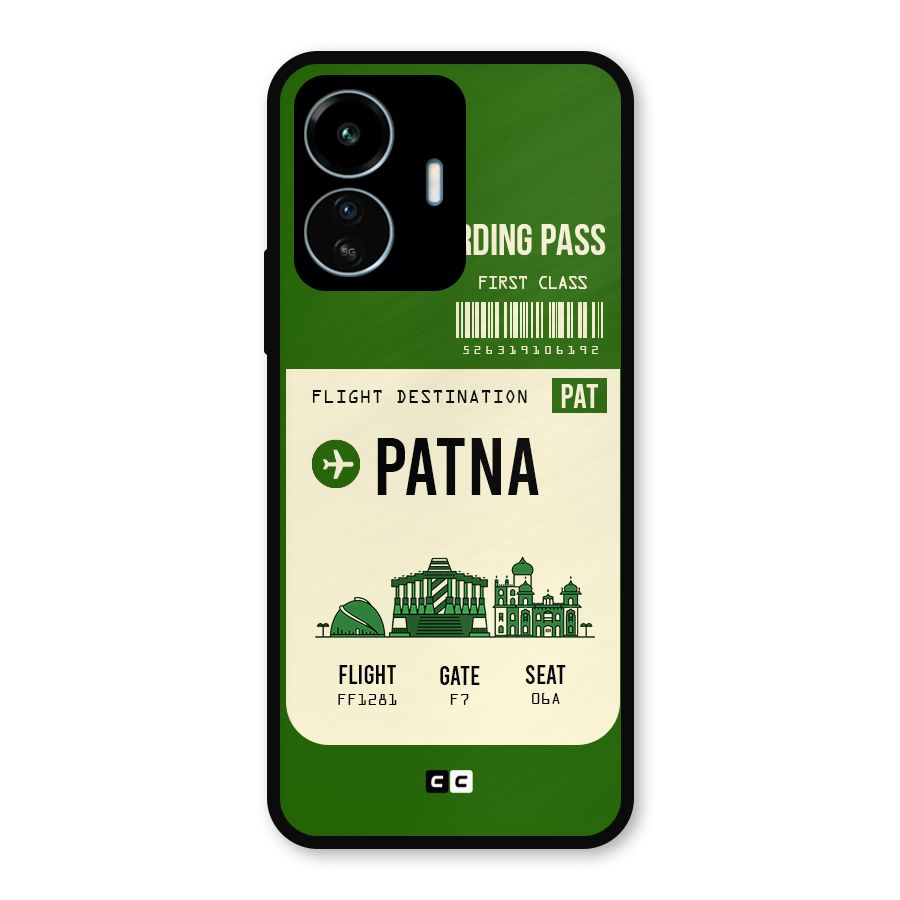 Patna Boarding Pass Metal Back Case for vivo iQOO Z6 Lite 5G