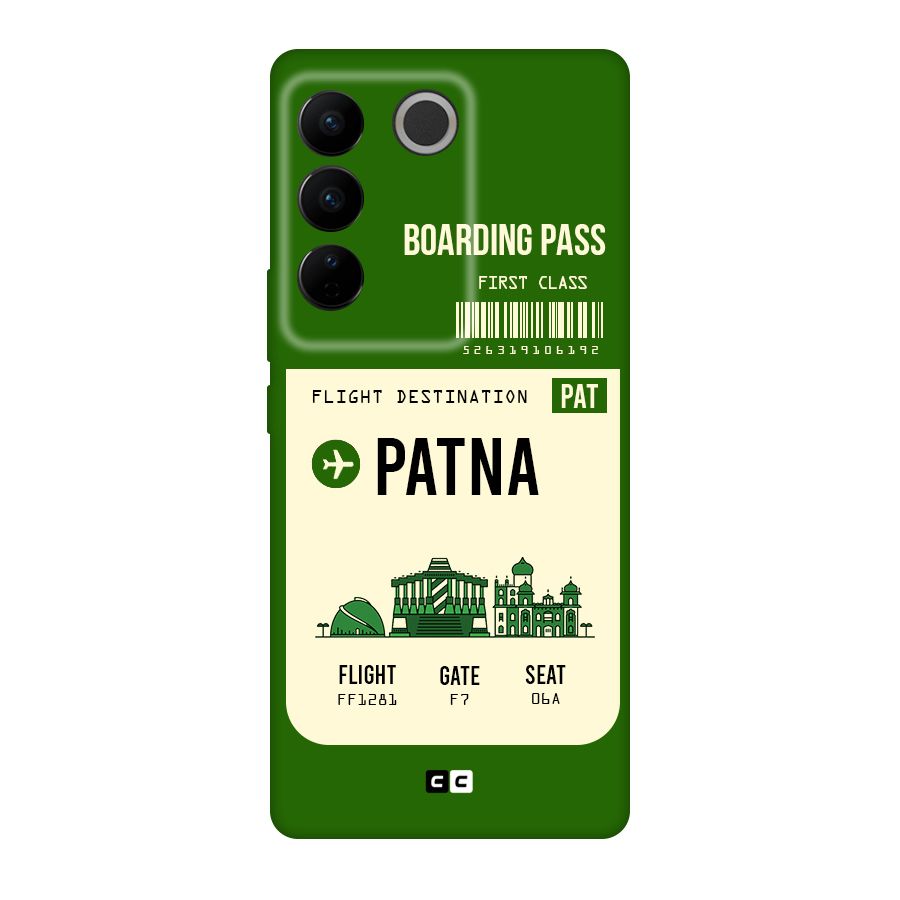 Patna Boarding Pass Original Polycarbonate Back Case for Vivo V27