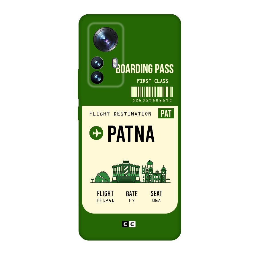 Patna Boarding Pass Original Polycarbonate Back Case for Xiaomi 12 Pro