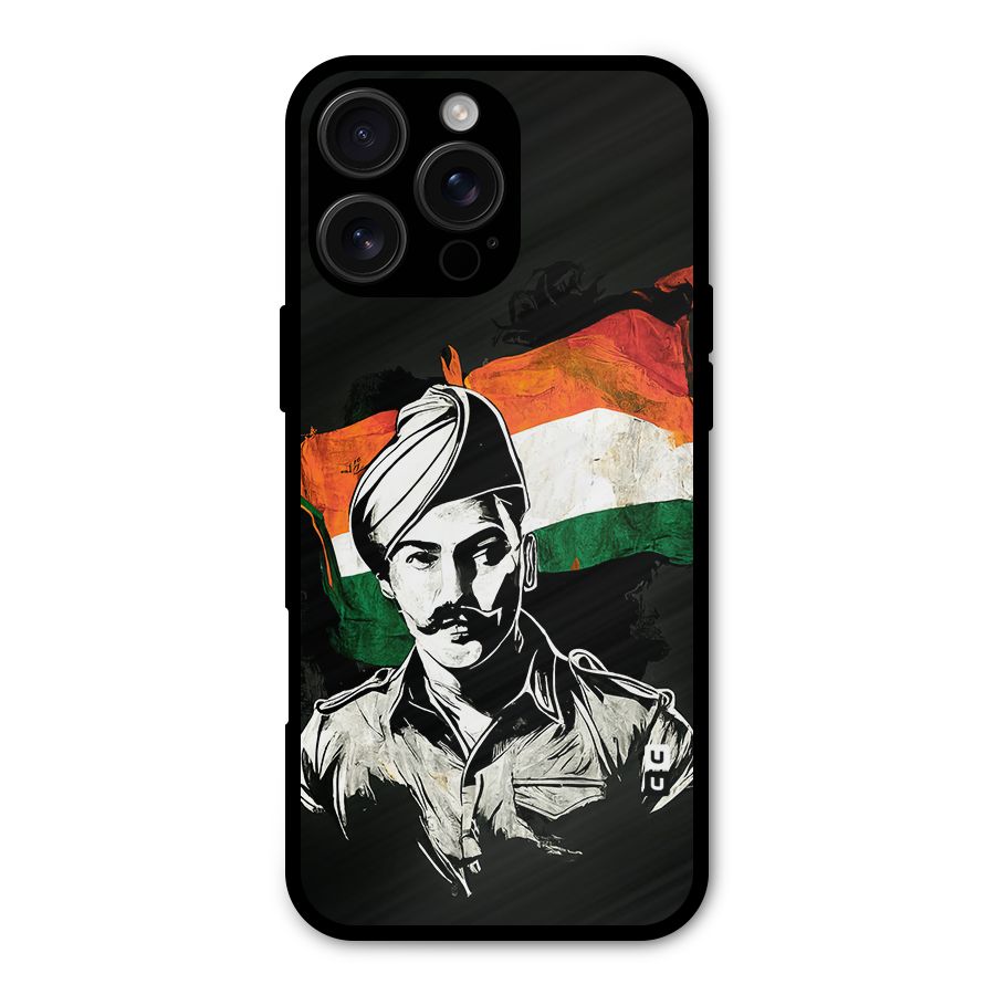 Patriotic Indian Metal Back Case for iPhone 16 Pro Max