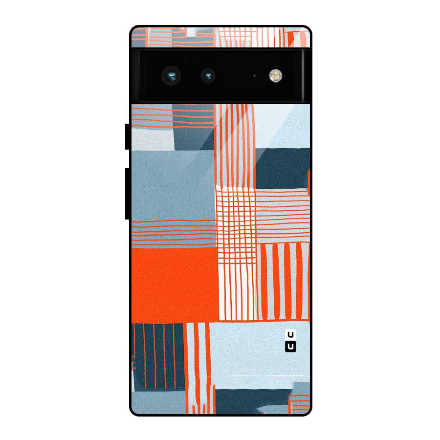 Pattern In Lines Glass Back Case for Google Pixel 6