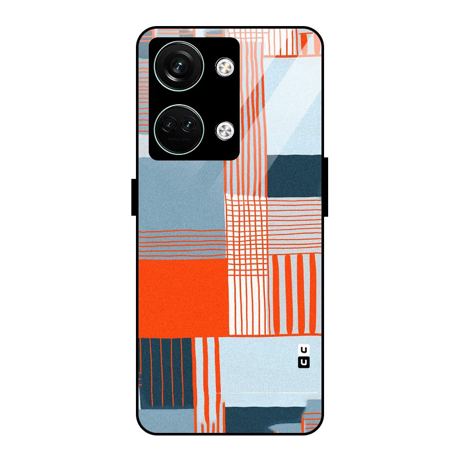Pattern In Lines Glass Back Case for Oneplus Nord 3