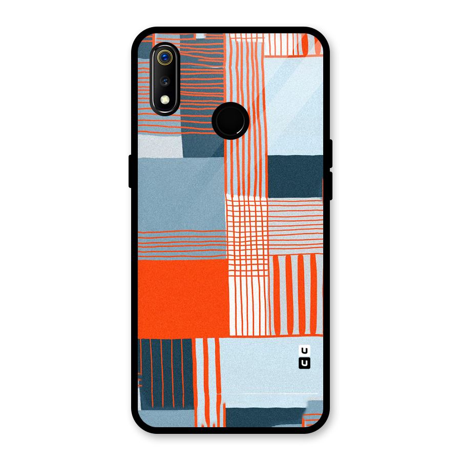 Pattern In Lines Glass Back Case for Realme 3i
