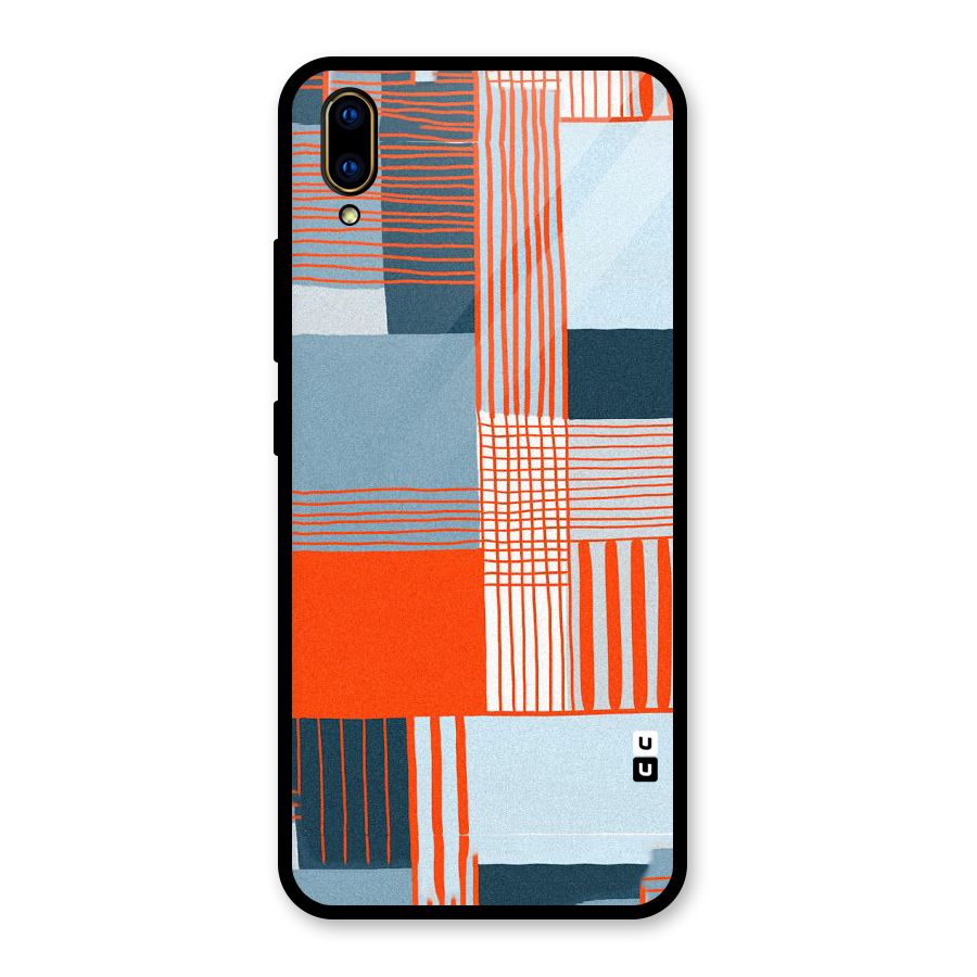 Pattern In Lines Glass Back Case for Vivo V11 Pro