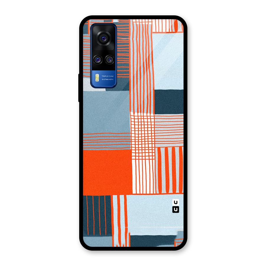 Pattern In Lines Glass Back Case for Vivo Y31
