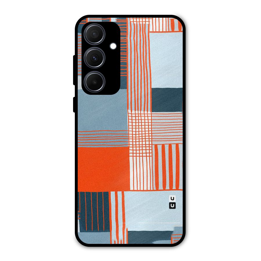Pattern In Lines Metal Back Case for Galaxy A35