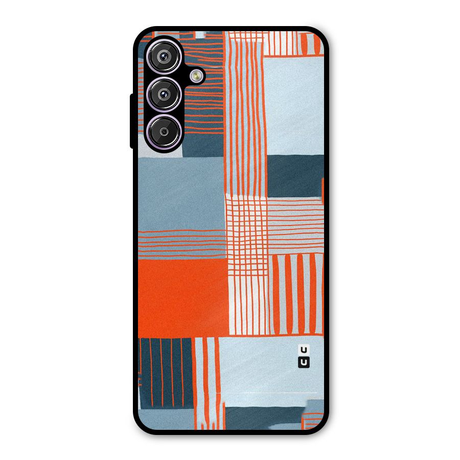 Pattern In Lines Metal Back Case for Galaxy F15
