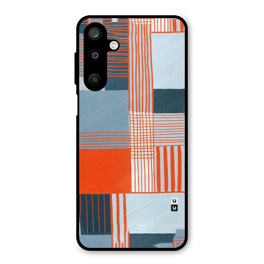 Pattern In Lines Metal Back Case for Galaxy M16