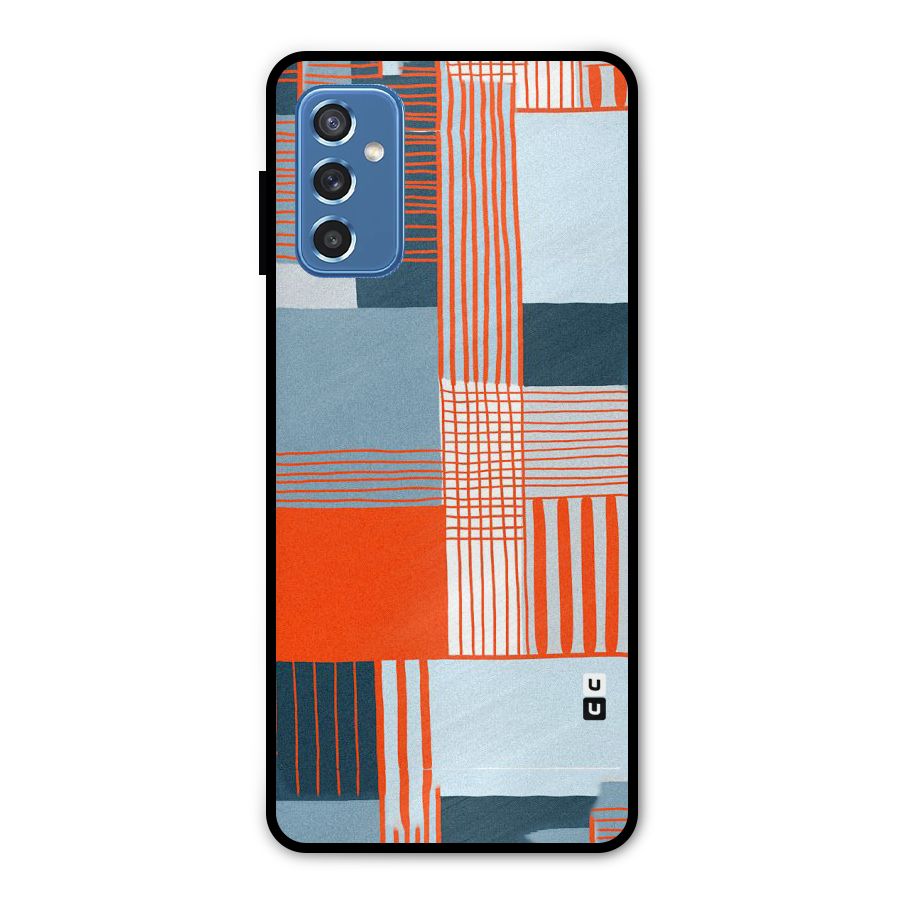 Pattern In Lines Metal Back Case for Galaxy M52 5G