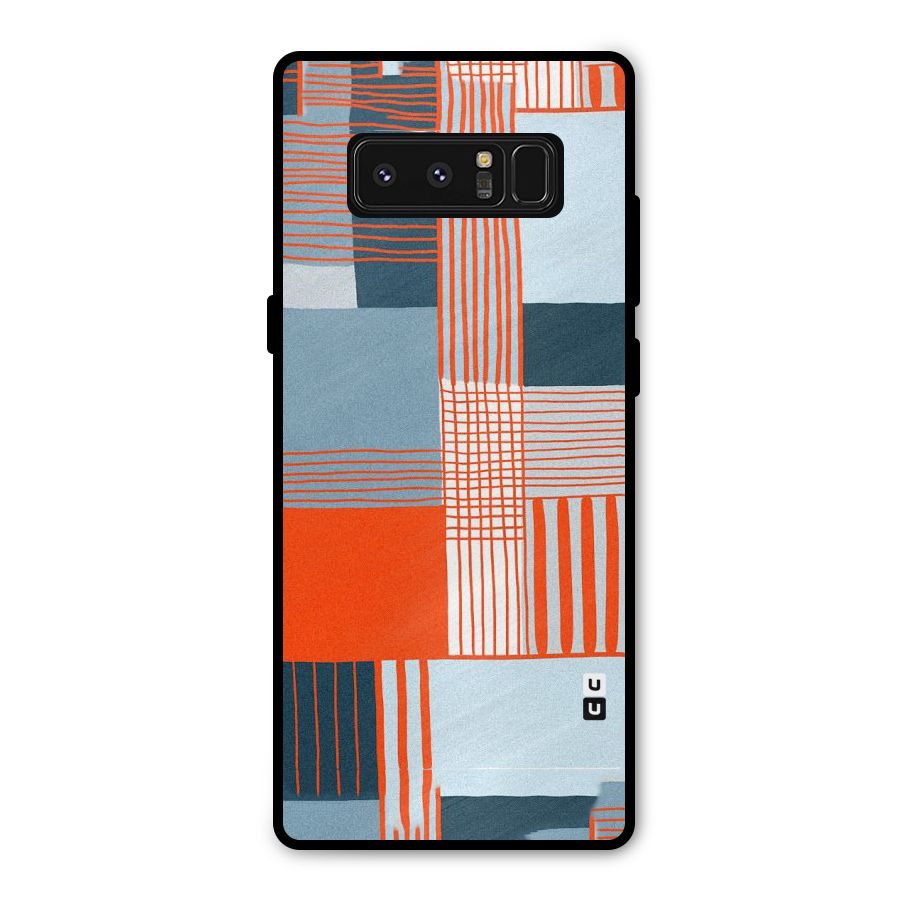 Pattern In Lines Metal Back Case for Galaxy Note 8