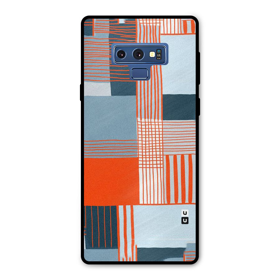 Pattern In Lines Metal Back Case for Galaxy Note 9