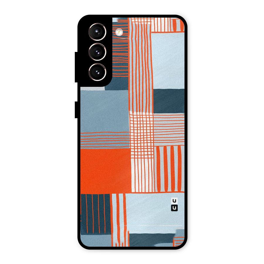 Pattern In Lines Metal Back Case for Galaxy S21 5G