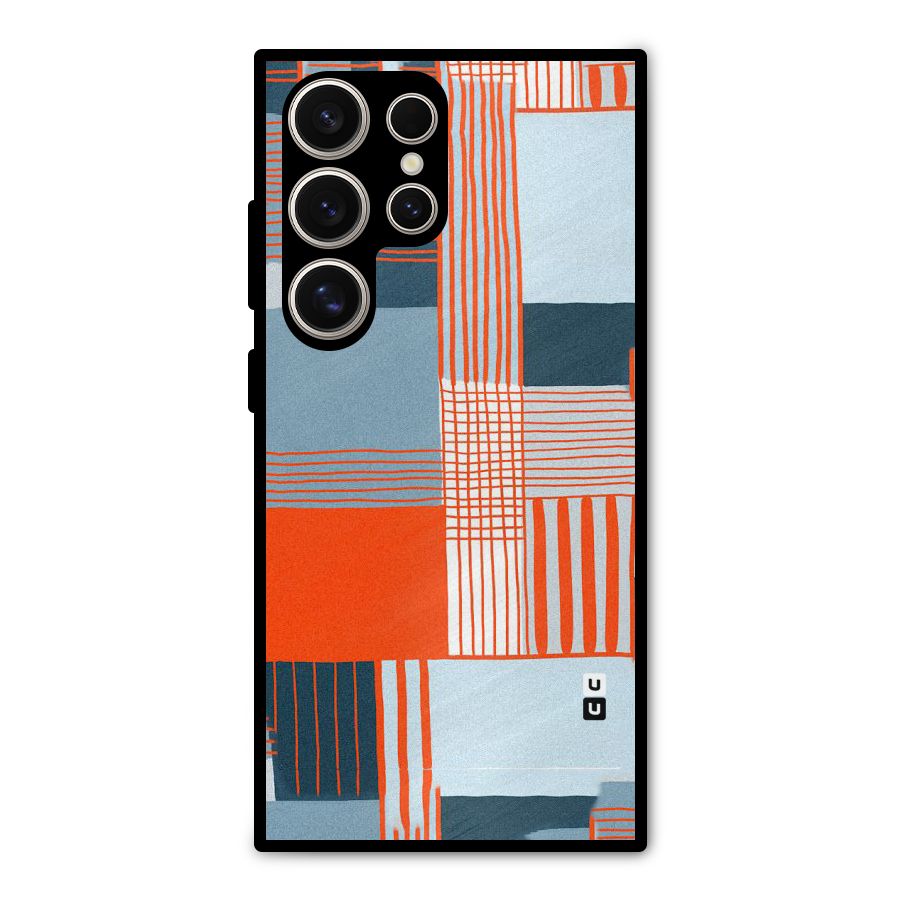 Pattern In Lines Metal Back Case for Galaxy S24 Ultra