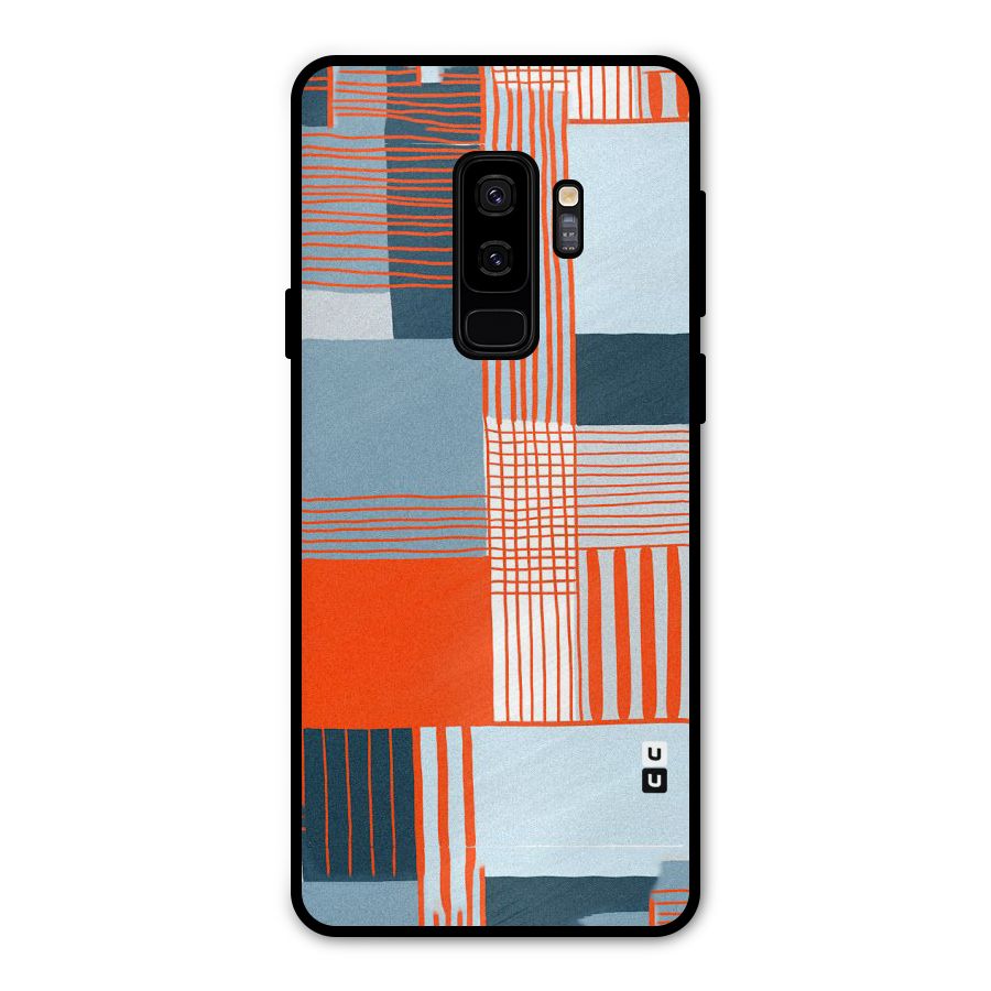 Pattern In Lines Metal Back Case for Galaxy S9 Plus