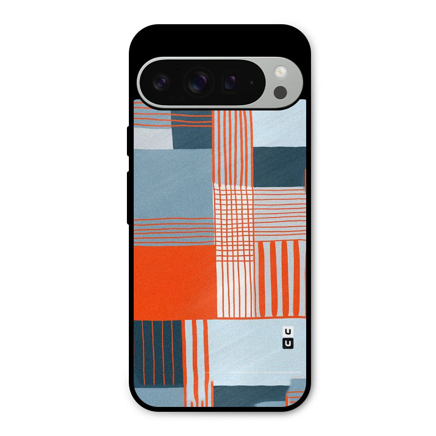 Pattern In Lines Metal Back Case for Google Pixel 9 Pro XL