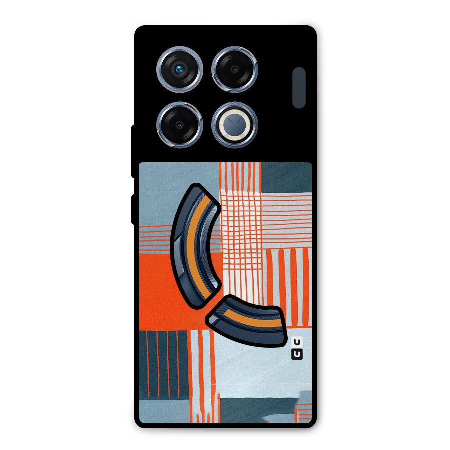 Pattern In Lines Metal Back Case for Infinix GT 20 Pro