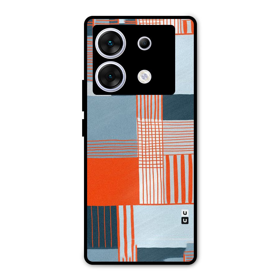 Pattern In Lines Metal Back Case for Infinix Zero 30 5G