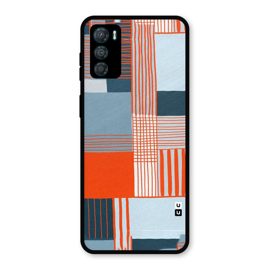 Pattern In Lines Metal Back Case for Moto G42