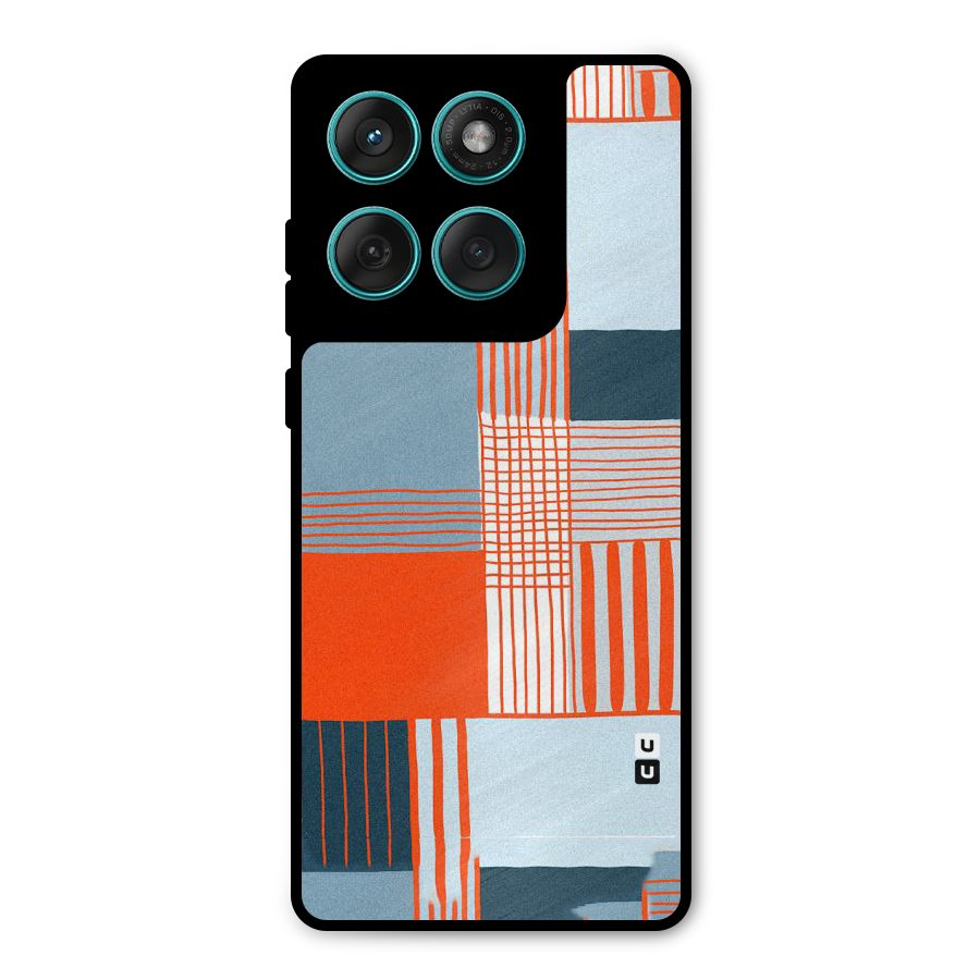 Pattern In Lines Metal Back Case for Motorola Edge 60