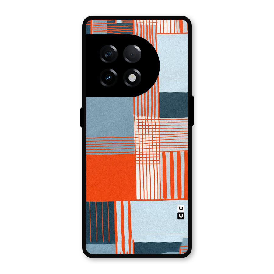 Pattern In Lines Metal Back Case for OnePlus 11R
