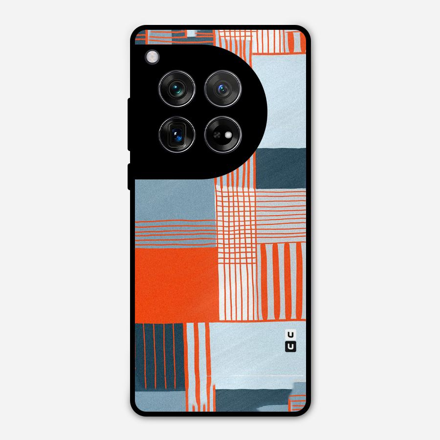 Pattern In Lines Metal Back Case for OnePlus 12