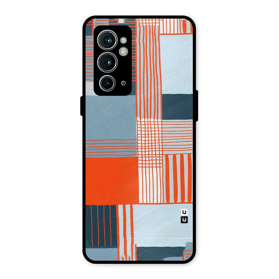 Pattern In Lines Metal Back Case for OnePlus 9RT 5G