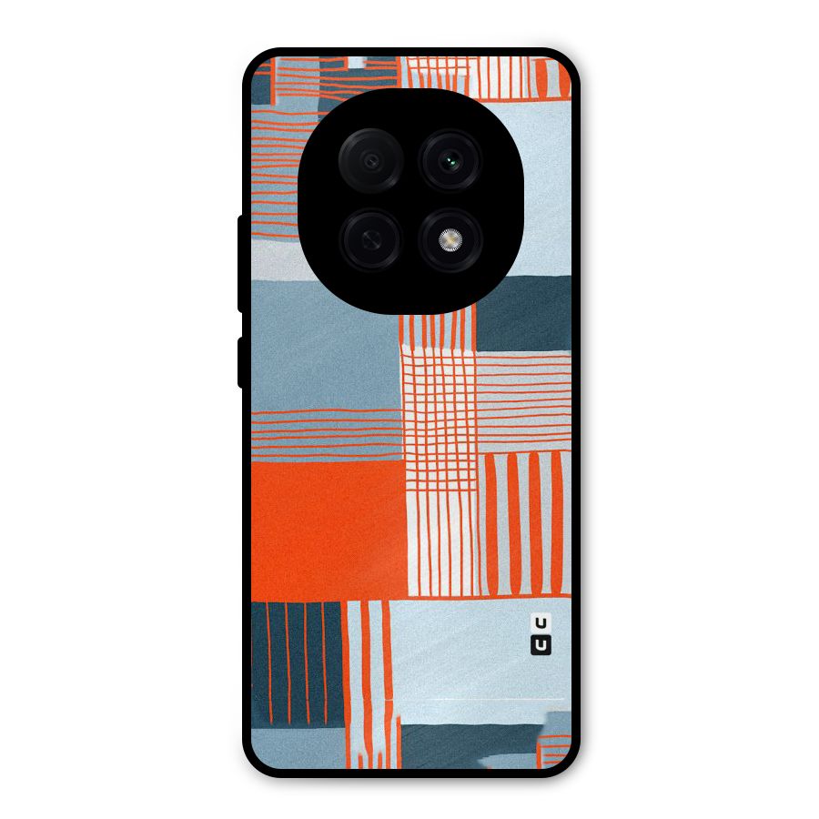 Pattern In Lines Metal Back Case for Oppo F29 Pro